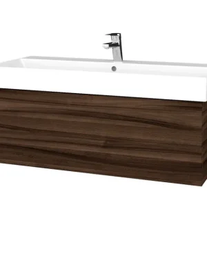 Zlevněný Koupelnová skříňka VARIANTE SZZ 100 umyvadlo Glance - D06 Ořech / D06 Ořech