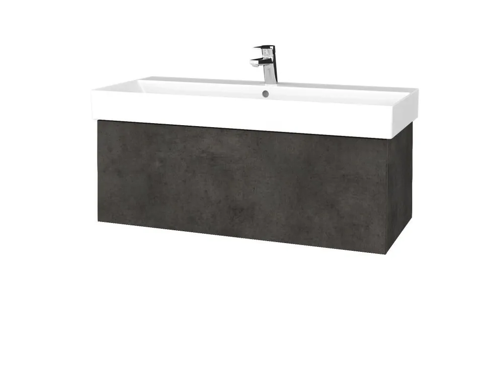Akce Koupelnová skříňka VARIANTE SZZ 100 umyvadlo Glance - D16 Beton tmavý / D16 Beton tmavý