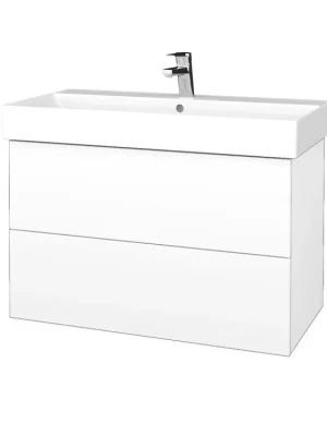 Akce Koupelnová skříňka VARIANTE SZZ2 85 umyvadlo Glance - N01 Bílá lesk / M01 Bílá mat