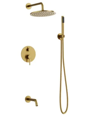 Zlevněný Podomítkový sprchový set VEO zlatá broušená - koupelny-sanita.cz