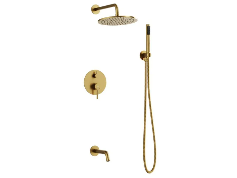 Zlevněný Podomítkový sprchový set VEO zlatá broušená - koupelny-sanita.cz