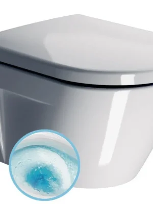 Výprodej NORM závěsná WC mísa, GeniusFlush, 36x50cm, bílá ExtraGlaze