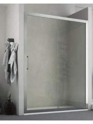 Zlevněný Sprchové dveře oxi.SLIDE N1FS, 100, Reflex bezpečnostní sklo - 6 mm, Bílá - koupelny-sanita.cz