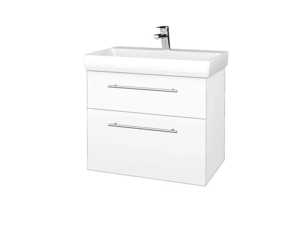 Zlevněný Koupelnová skříňka PROJECT SZZ2 70 - M01 Bílá mat / Úchytka T02 / M01 Bílá mat