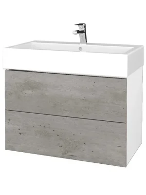 Zlevněný Koupelnová skříňka VARIANTE SZZ2 80 pro umyvadlo Duravit Vero - N01 Bílá lesk / D01 Beton