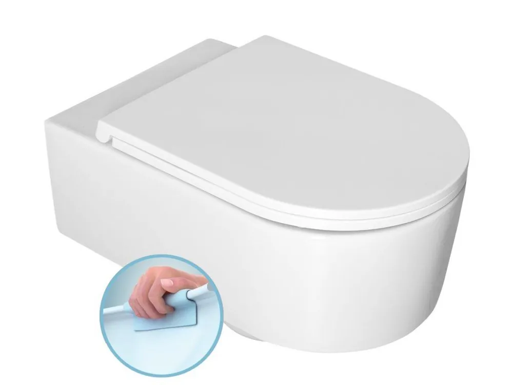 SISTEMA A závěsná WC mísa Rimless 36x53,5 cm – bílá Výprodej