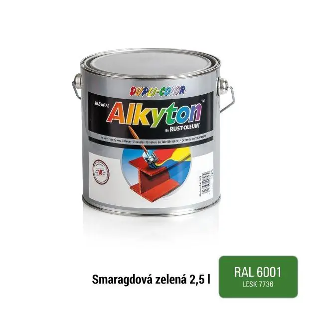 Značkový ALKYTON RAL6001 lesk 2,5l
