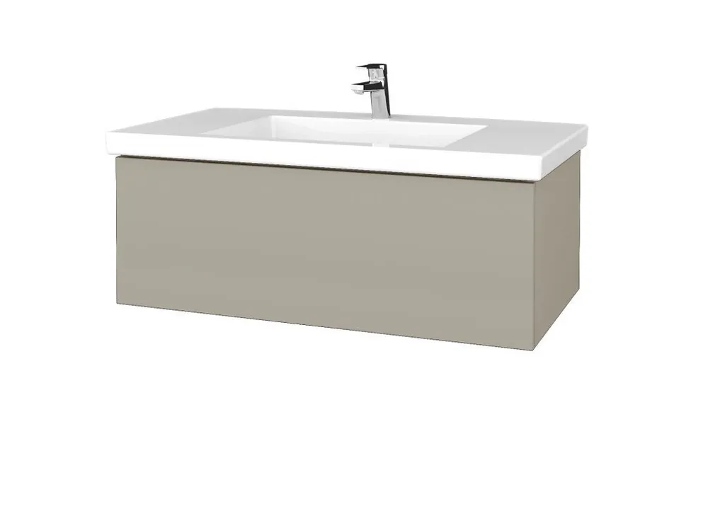 Značkový Koupelnová skříňka VARIANTE SZZ 100 pro umyvadlo Metric - M05 Béžová mat / M05 Béžová mat