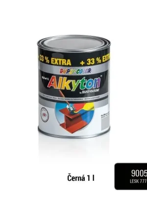 Zlevněný ALKYTON RAL9005 lesk AKCE 1l