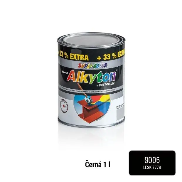 Zlevněný ALKYTON RAL9005 lesk AKCE 1l