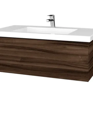 Zlevněný Koupelnová skříňka VARIANTE SZZ 100 pro umyvadlo Metric - D06 Ořech / D06 Ořech