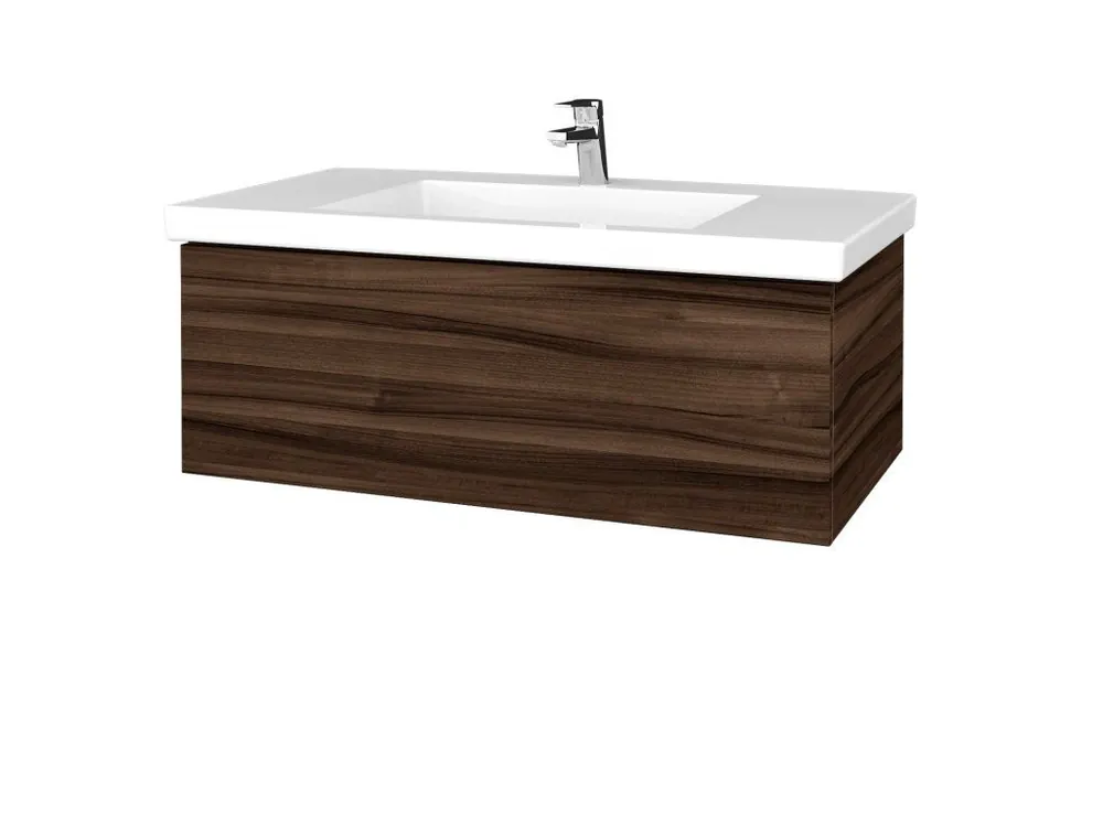 Zlevněný Koupelnová skříňka VARIANTE SZZ 100 pro umyvadlo Metric - D06 Ořech / D06 Ořech