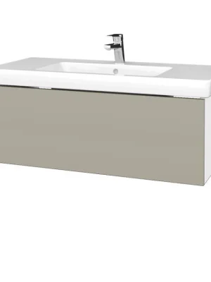 Značkový Koupelnová skříňka VARIANTE SZZ 100 pro umyvadlo Subway 2.0 - N01 Bílá lesk / M05 Béžová mat