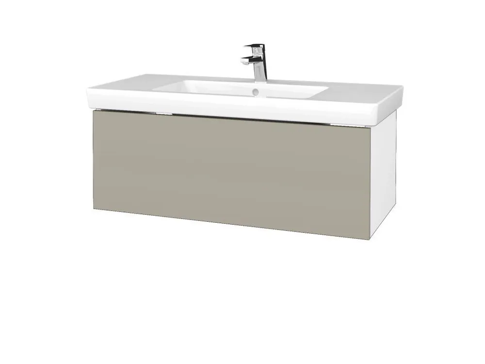 Značkový Koupelnová skříňka VARIANTE SZZ 100 pro umyvadlo Subway 2.0 - N01 Bílá lesk / M05 Béžová mat