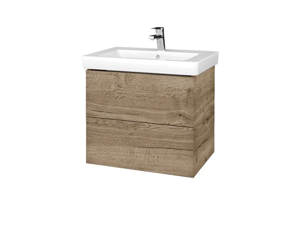 Značkový Koupelnová skříňka VARIANTE SZZ2 65 pro umyvadlo Subway 2.0 - D21 Tobacco / D21 Tobacco