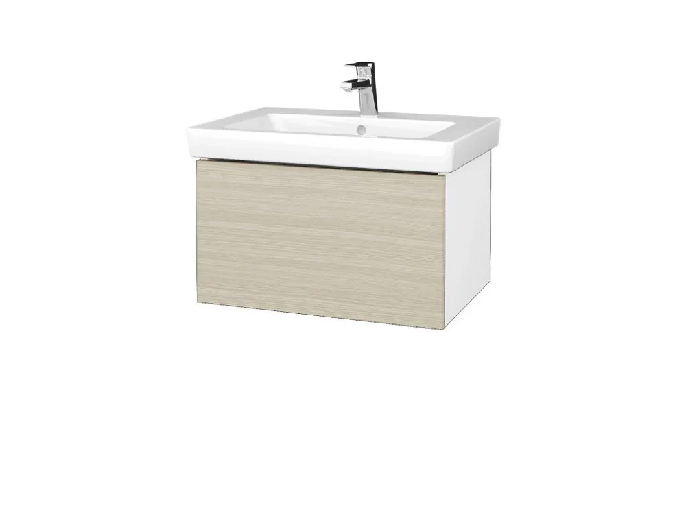 Značkový Koupelnová skříňka VARIANTE SZZ 65 pro umyvadlo Subway 2.0 - N01 Bílá lesk / D04 Dub