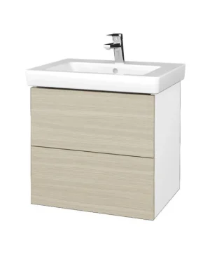 Akce Koupelnová skříňka VARIANTE SZZ2 60 pro umyvadlo Subway 2.0 - N01 Bílá lesk / D04 Dub