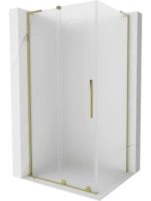 Značkový MEXEN/S - Velar L sprchový kout, posuvné dveře 90 x 85, dekor, zlato 871-090-085-33-50