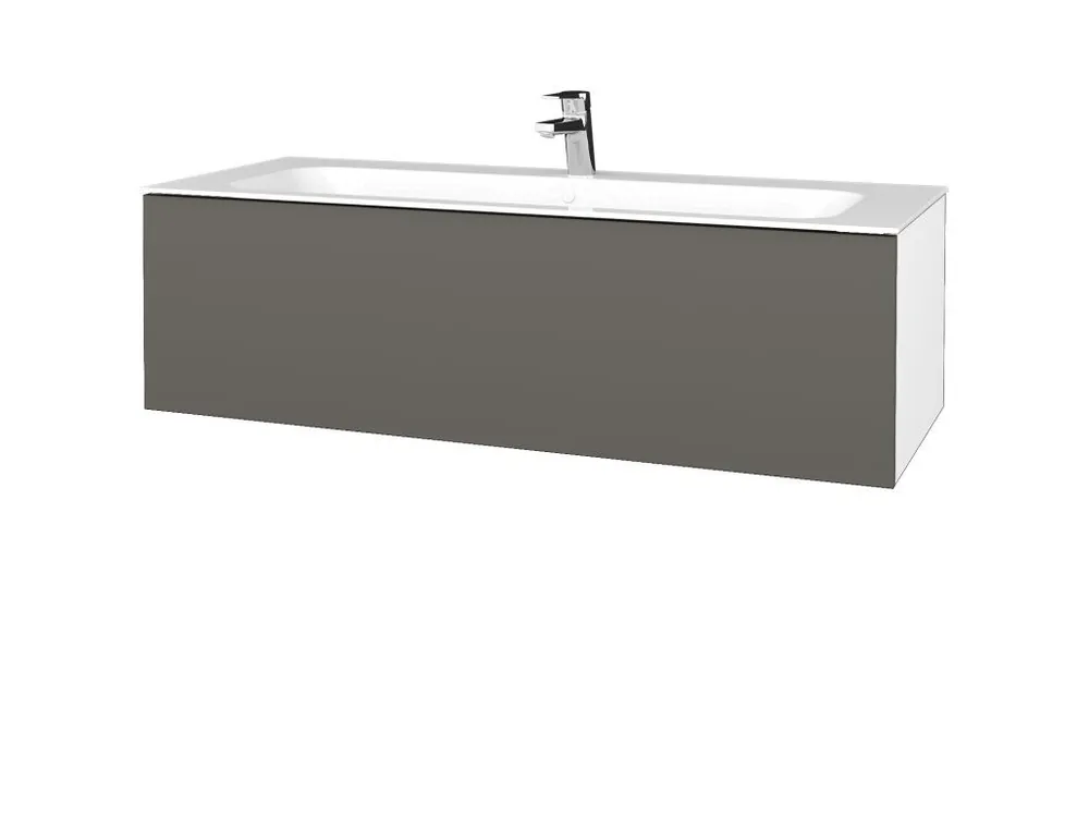 Akce Koupelnová skříňka VARIANTE SZZ 120 pro umyvadlo Finion - N01 Bílá lesk / N06 Lava