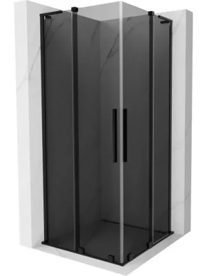 Značkový MEXEN/S - Velar L Duo sprchový kout, posuvné dveře 90 x 90, grafit, černá 871-090-090-02-43-70