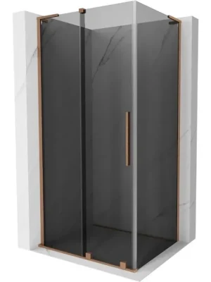 Akce MEXEN/S - Velar L sprchový kout, posuvné dveře 100 x 80, grafit, měď kartáčovaná 871-100-080-43-65