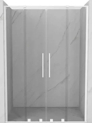 Akce MEXEN/S - Velar L Duo posuvné sprchové dveře 140, transparent, bílá 871-140-003-02-20