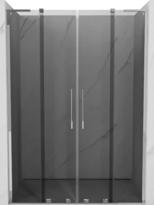 Akce MEXEN/S - Velar L Duo posuvné sprchové dveře 140, grafit, chrom 871-140-003-42-01