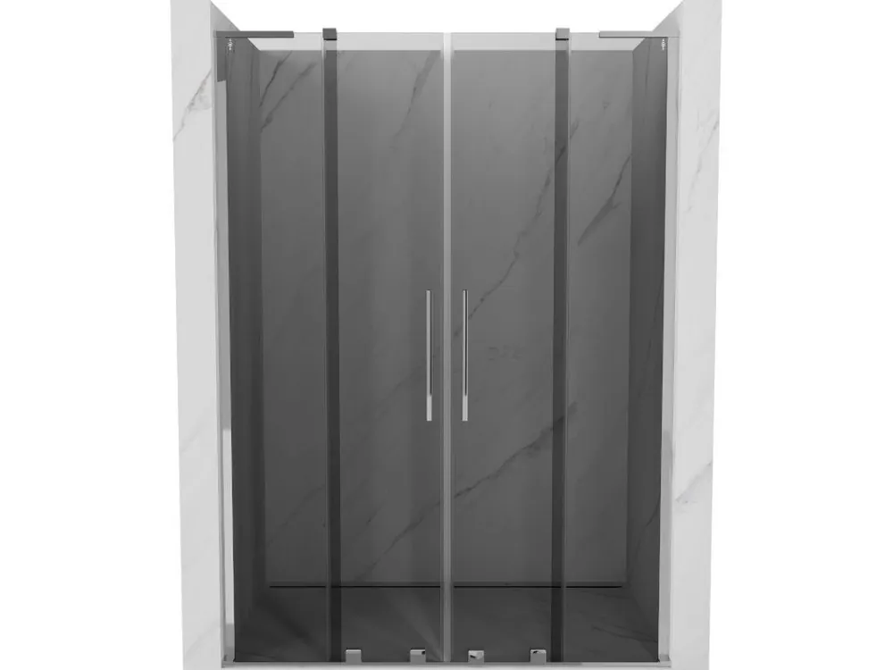 Akce MEXEN/S - Velar L Duo posuvné sprchové dveře 140, grafit, chrom 871-140-003-42-01