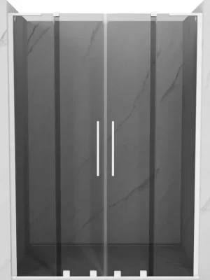 Akce MEXEN/S - Velar L Duo posuvné sprchové dveře 140, grafit, bílá 871-140-003-42-20