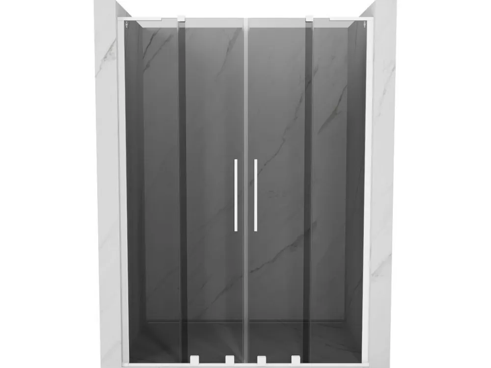 Akce MEXEN/S - Velar L Duo posuvné sprchové dveře 140, grafit, bílá 871-140-003-42-20