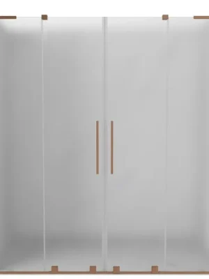 Zlevněný MEXEN/S - Velar L Duo posuvné sprchové dveře 170, dekor, měď kartáčovaná 871-170-003-32-65