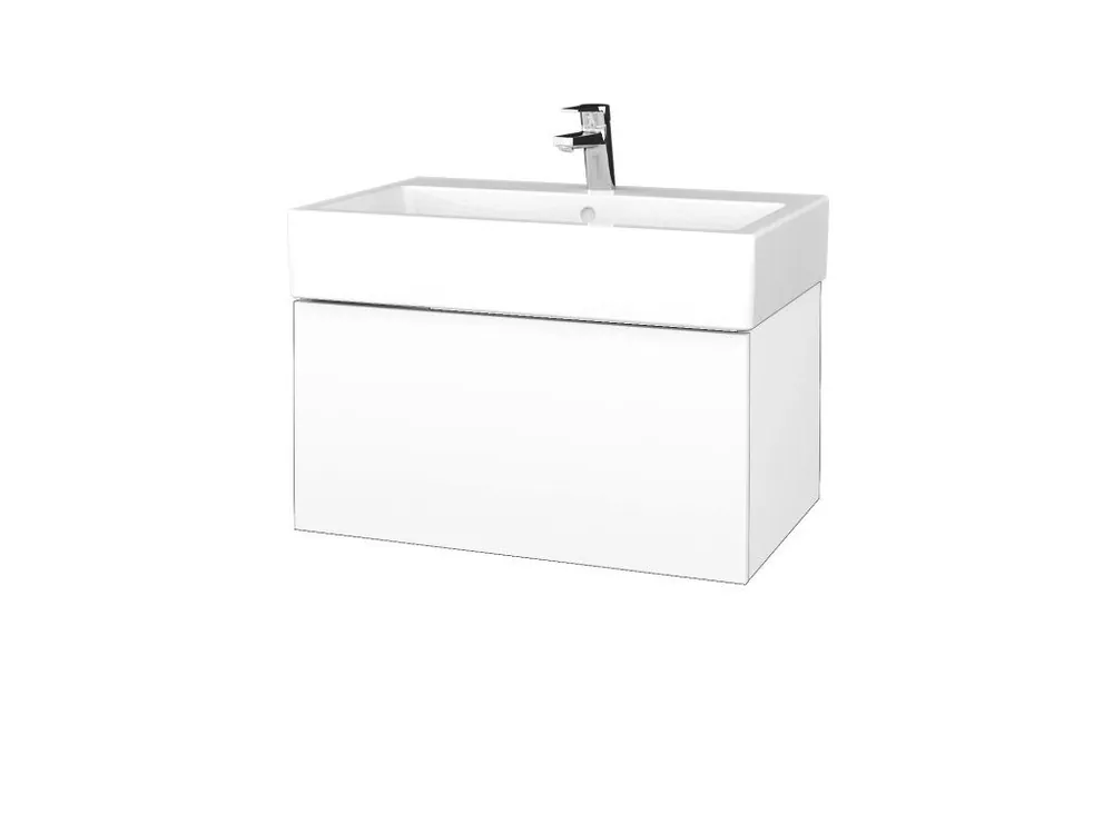 Zlevněný Koupelnová skříňka VARIANTE SZZ 70 pro umyvadlo Duravit Vero - N01 Bílá lesk / M01 Bílá mat