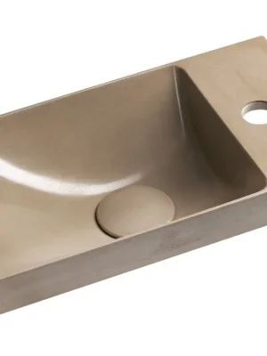 AGOS betonové umývátko 40x22cm, levé/pravé, písková pololesk - koupelny-sanita.cz Horká Nabídka