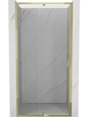 Akce MEXEN - Exo sprchové dveře křídlové 115, transparent, zlatá 819-115-000-50-00