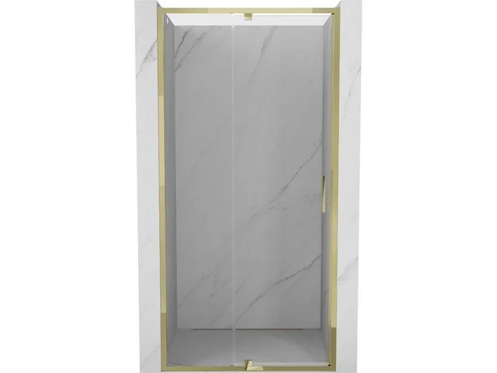 Akce MEXEN - Exo sprchové dveře křídlové 115, transparent, zlatá 819-115-000-50-00