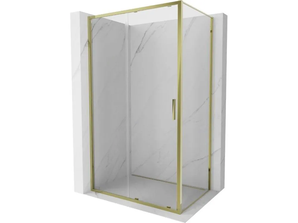 Zlevněný MEXEN/S - Exo sprchový kout, posuvné dveře 140 x 95, transparent, zlato 8151-140-095-50-00