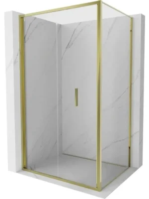 Zlevněný MEXEN/S - Exo sprchový kout skládací dveře 90 x 100, transparent, zlato 816-090-100-50-00