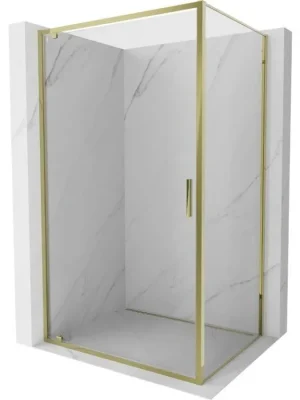 Akce MEXEN/S - Exo sprchový kout dveře křídlové 70 x 90, transparent, zlato 8181-070-090-50-00