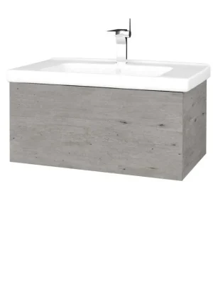 Značkový Koupelnová skříňka VARIANTE SZZ 80 (umyvadlo Harmonia) - D01 Beton / D01 Beton