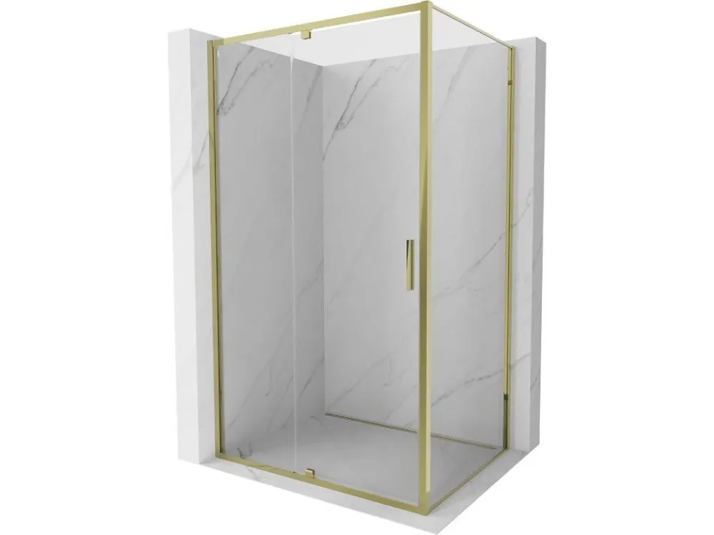 Zlevněný MEXEN/S - Exo sprchový kout dveře křídlové 125 x 70, transparent, zlato 819-125-070-50-00